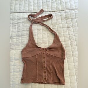 We The Free Brown halter  Tank Top